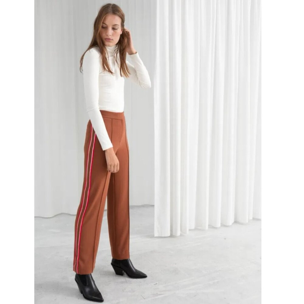 & OTHER STORIES Racer Stripe Trousers Size 0